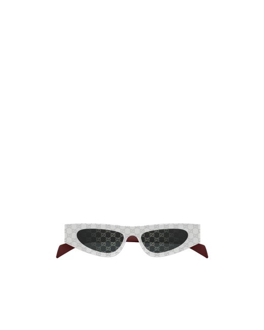 Gucci White Eyewear Cat-Eye Sunglasses for men