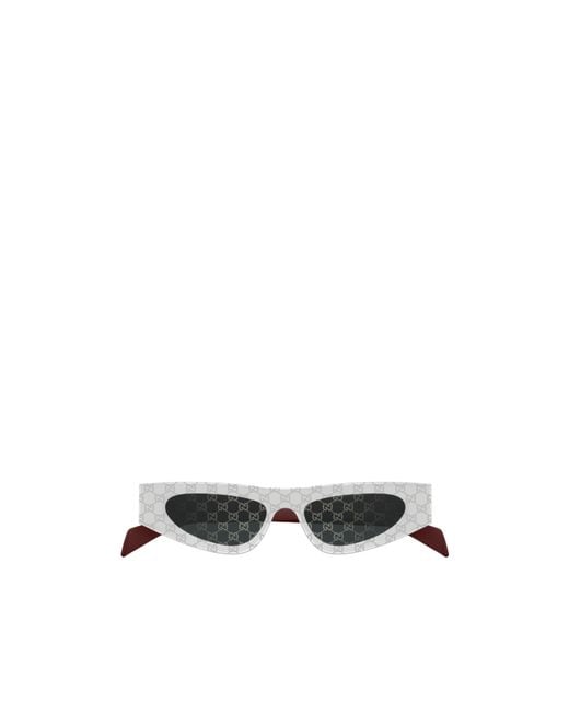 Gucci White Eyewear Cat-Eye Sunglasses for men