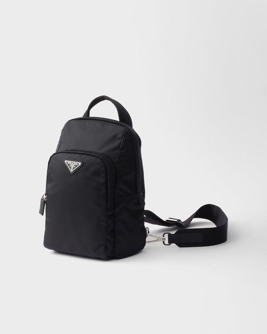 Prada Black Re-Nylon And Saffiano Leather Shoulder Bag for men