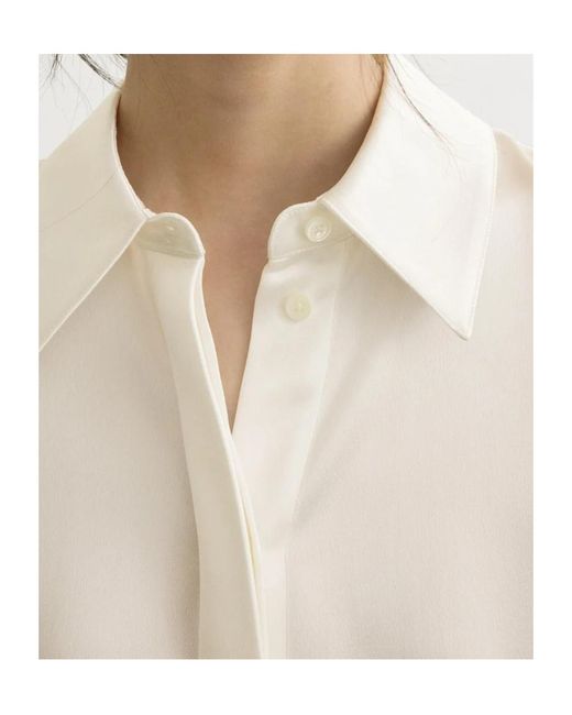 Totême  White Totême Long-Sleeved Tuxedo Shirt