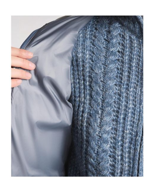 Fay Blue Zip-Up Quilted Jacket
