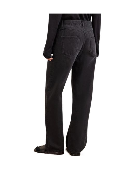 The Row Blue Finbar High-Rise Wide-Leg Jeans