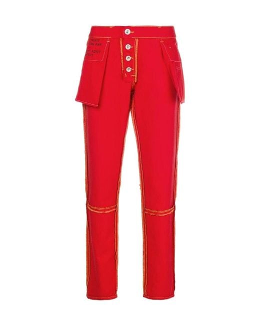 Unravel Project Red Logo Skinny Jeans