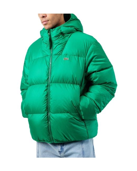 Lacoste Green Minimal Down Jacket for men