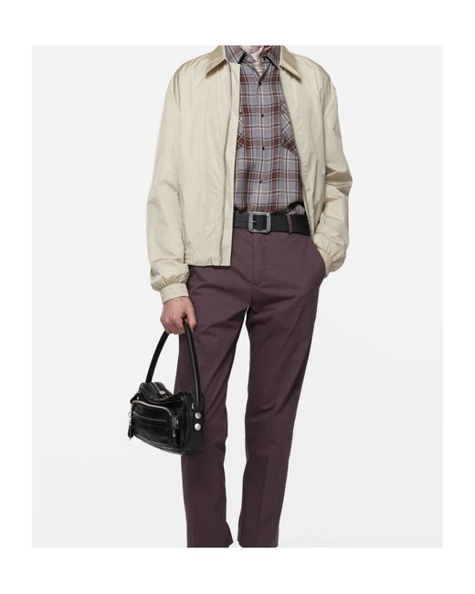 Acne Natural Logo-Print Zip-Up Jacket