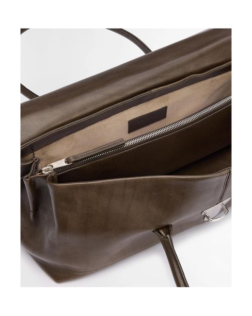 Lemaire Brown Gear Shoulder Bag for men