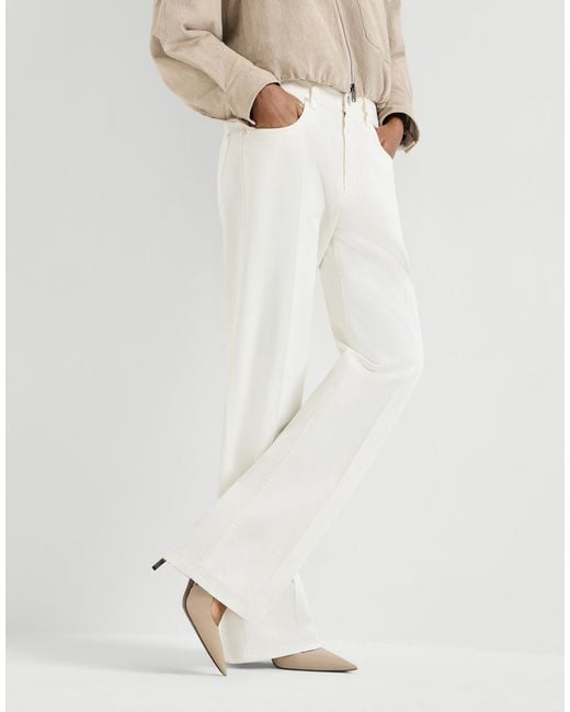 Brunello Cucinelli White The Contemporary Loose Jeans