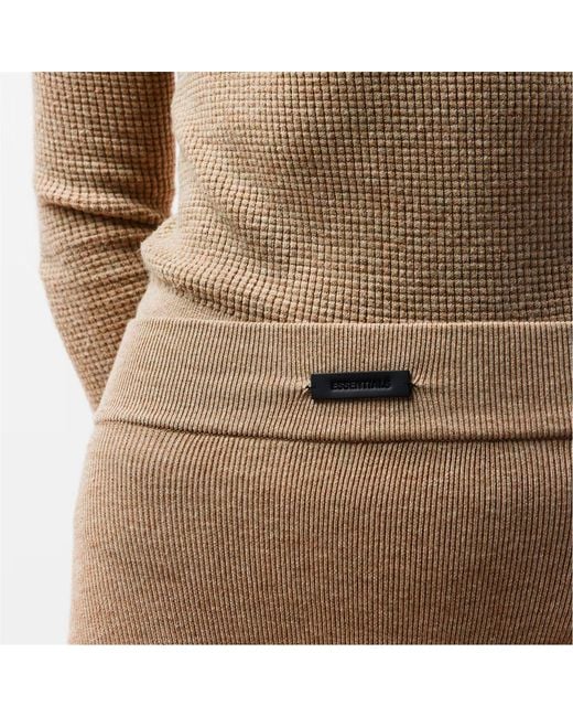 Fear Of God Natural Ribbed Knit Flat-Leg Shorts