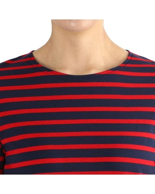 Saint James Red Striped Graphic T-Shirt