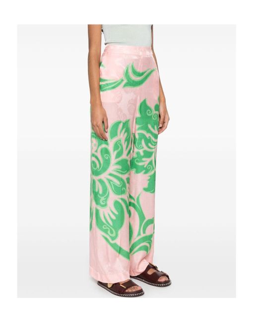 Etro Green Wide Trousers