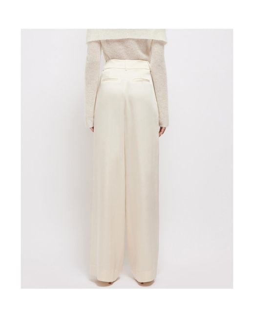Jonathan Simkhai White Mercer Satin Trousers