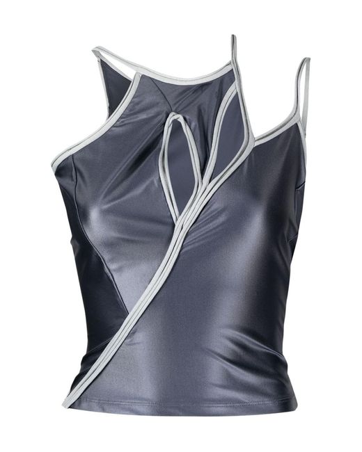 OTTOLINGER Blue Cut-Out Vest Top