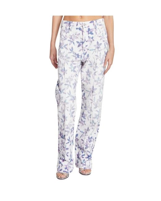 Isabel Marant White Logo Casual Pants for men