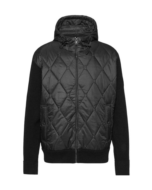 Boss Black Color-Blocked Hooded Jacket for men