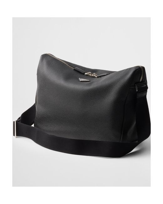 Prada Black Saffiano Leather Shoulder Bag for men