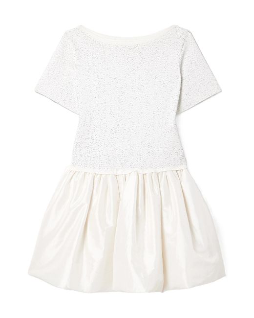 Jonathan Simkhai White Kenz Sequin-Embellished Dress