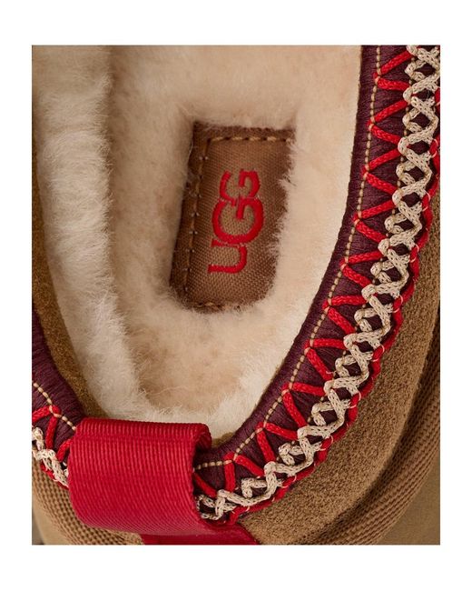 Ugg Brown Tazz Platform-Sole Embroidered Loafers