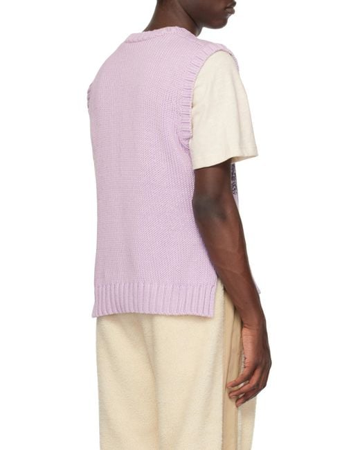 J.W. Anderson Purple Rembrandt-Print Sleeveless Jumper for men