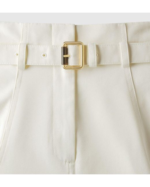 Dior White Mid-Length Belted Skirt