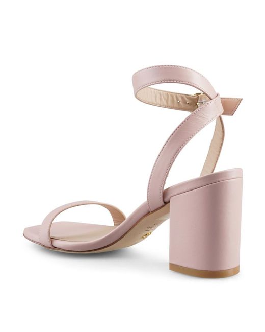 Stuart Weitzman Pink Open-Toe Ankle Strap Sandals
