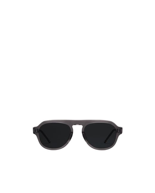 Thom Browne Black Eyewear Oval Frame Sunglasses for men