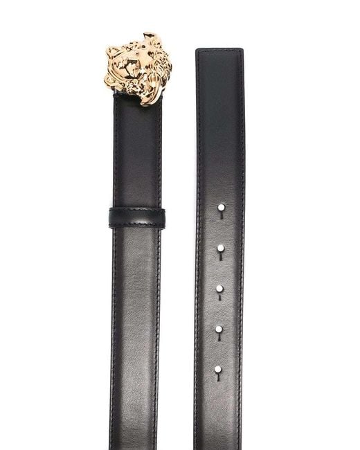 Versace White La Medusa Greca Buckle Belt for men