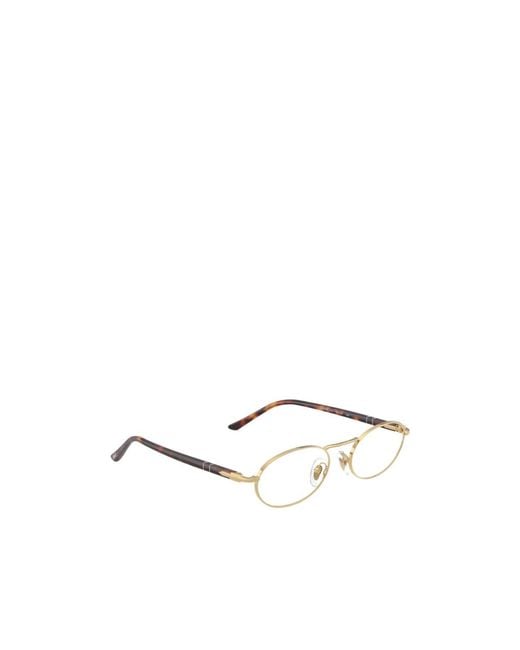 Persol Natural Geometric Frame Plain Mirror for men