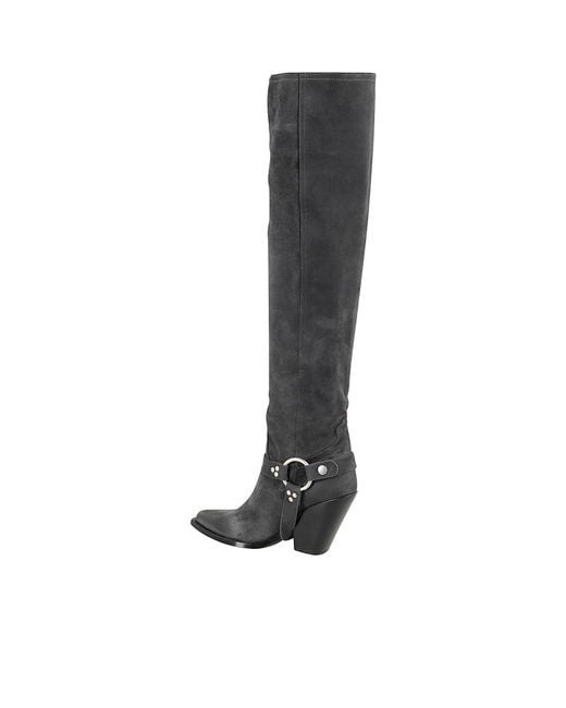 Sonora Boots Black Thick-Heeled Boots