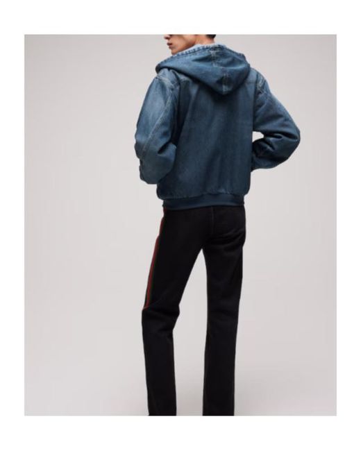 Gucci Blue Reversible Cotton Denim Zip Jacket for men