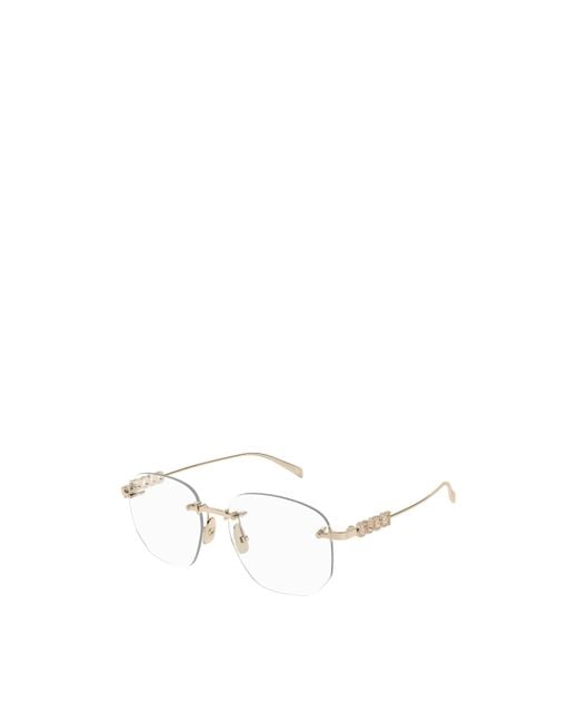 Gucci White Eyewear Square Frame Glasses