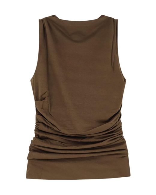 Soeur Brown Irina Draped Top