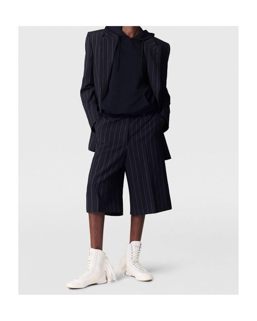 Stella McCartney Blue Tailored Pinstripe Shorts