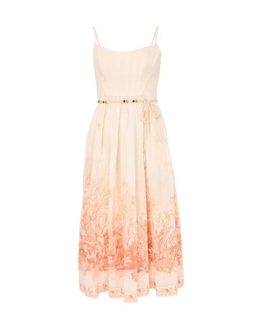 Zimmermann Pink Wanderlust Midi Dress