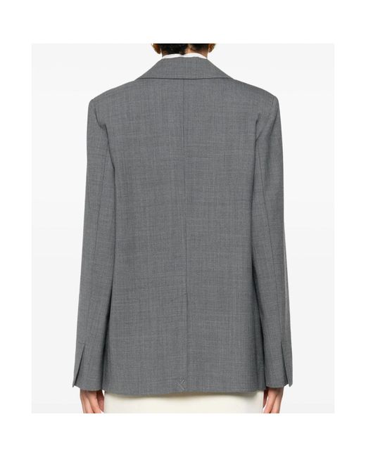 Semicouture Gray Single Breasted Blazer