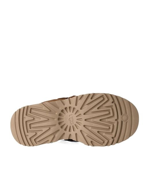 Ugg Brown Astromel Logo Debossed Lace-Up Sneakers