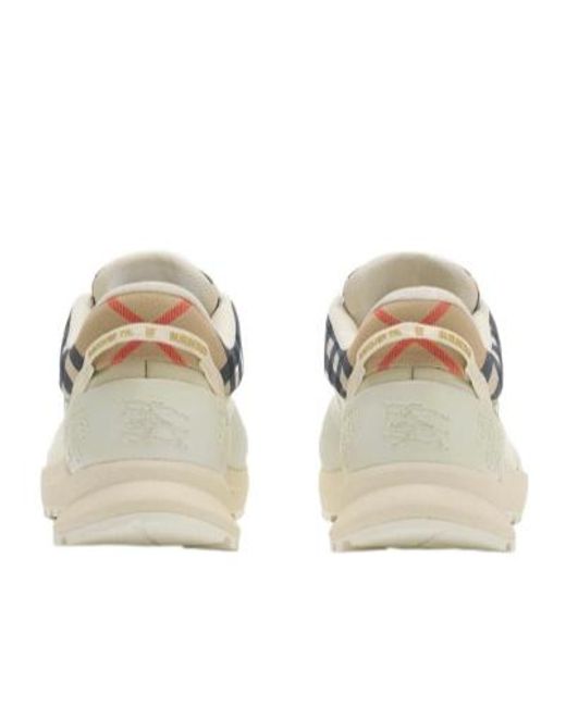Burberry White Check Mesh Discover Sneakers for men
