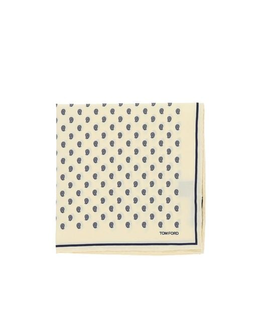 Tom Ford Natural Polka Dot Square Scarf for men