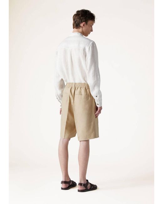 Loro Piana Natural Wide-Leg Shorts for men