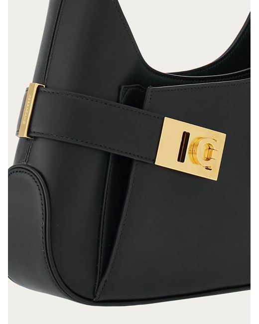 Ferragamo Black Ferragamo Asymmetric Pocket Hobo Bag