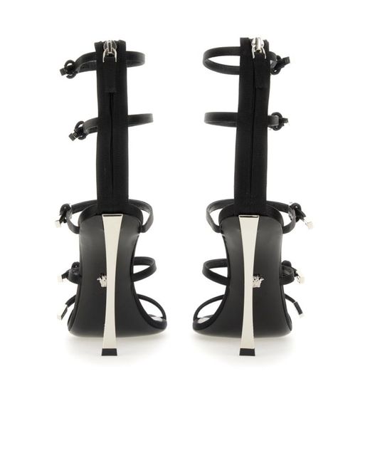Versace White Pin-Point Buckle-Strap Fastened Sandals
