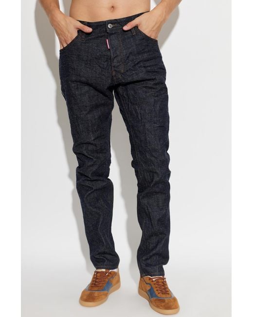DSquared² Blue Belt Loop Jeans for men