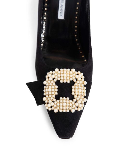 Manolo Blahnik Black Round Toe High Heels