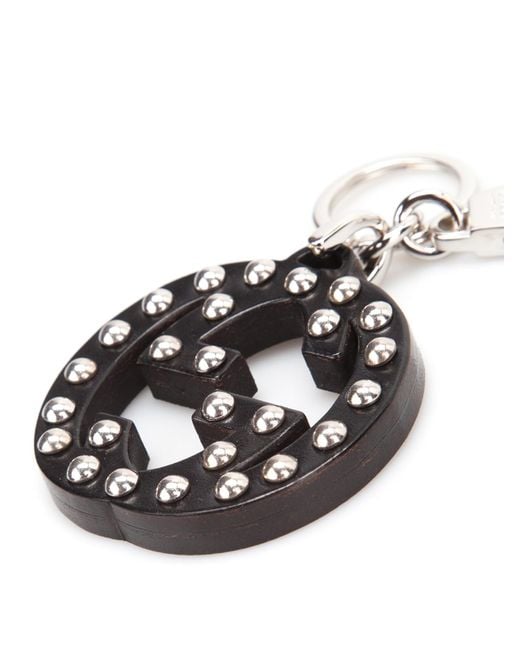 Gucci White Double G Key Chain