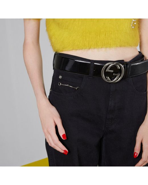Gucci Black Horsebit Straight-Leg Pants