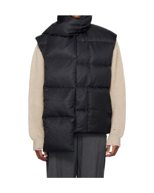 MM6 by Maison Martin Margiela Blue Scarf Down Vest for men