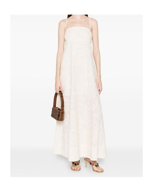 Liu Jo White Embellished Sleeveless Dress
