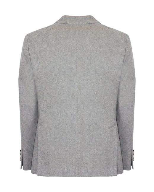 Eleventy Gray Double-Breasted Jacket for men