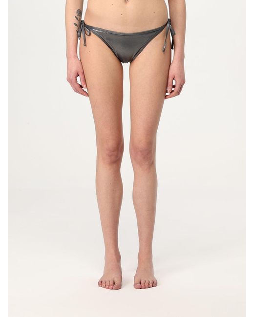 DIESEL Gray Oval-D Self-Tied Bikini Bottoms