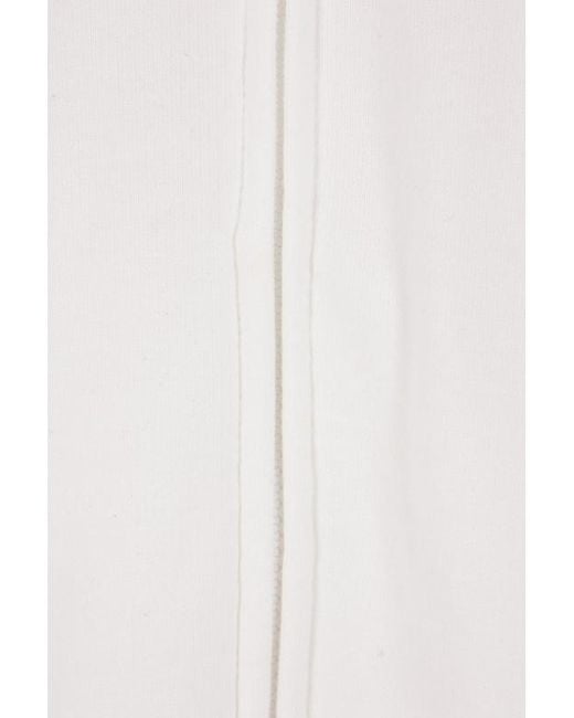 Brunello Cucinelli White French Terry Zipper Hoodie