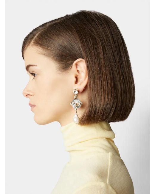 Roger Vivier White Disco Earrings